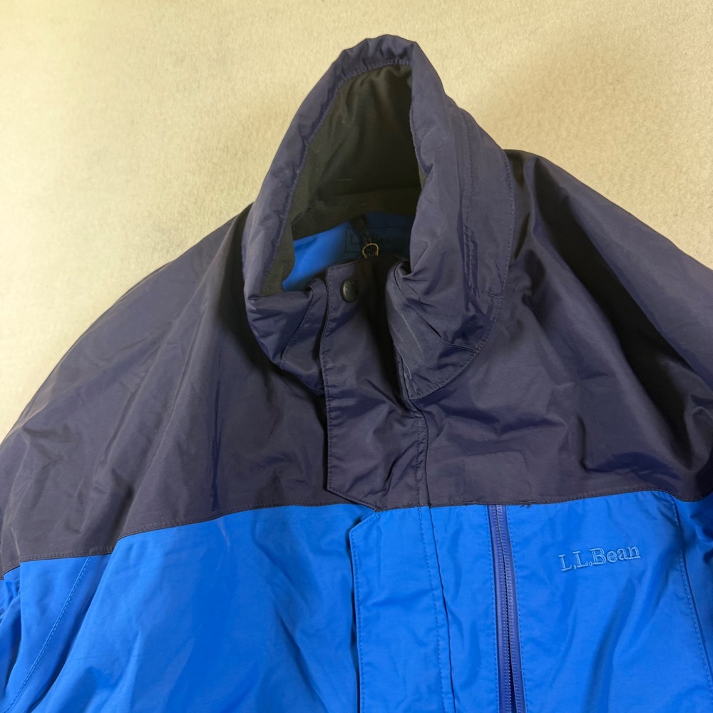 LL Bean Mens XL TEK‎ Insulated Waterproof Jacket Blue Navy Parka 290708